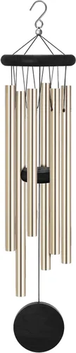 Campanillas de viento conmemorativas para exteriores con 6 tubos de aleación de aluminio y gancho, campanillas de viento para decoración del hogar,