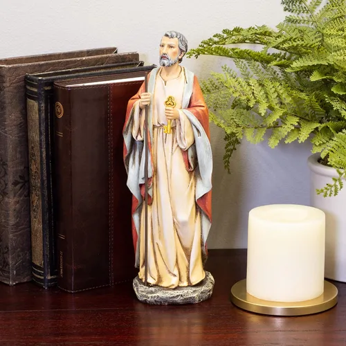 Miniatura 2 de Figura de Roman Joseph's Studio San Pedro, estatua religiosa de mesa de 10.5 pulgadas, colección renacentista, decoración para el hogar
