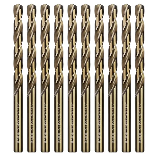 Miniatura 8 de BAIDETS M35 - Brocas de cobalto de 1/4 pulgadas, 10 piezas, juego de brocas helicoidales de metal HSS de 1/4 pulgadas para metal duro, acero