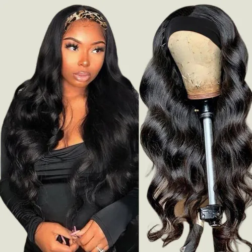 Miniatura 13 de Peluca rizada con diadema de cabello humano sin encaje frontal, pelucas rizadas para mujeres negras, cabello humano sin pegamento, 100% cabello