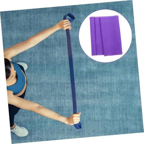 Miniatura 5 de Luxshiny Juego de 3 bandas de resistencia moradas resistentes y elásticas para estirar, pilates, yoga, terapia física, entrenamiento en casa