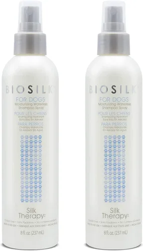 Miniatura 6 de BioSilk Spray de champú sin agua de humedad profunda para perros, sin enjuague entre el baño, sin sulfatos ni parabenos, pH equilibrado, fabricado