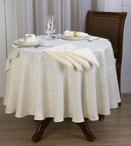 Miniatura 7 de Royal Bedding Elaine - Juego de manteles de lujo y elegante con servilletas, mantel de cocina superior, 70 pulgadas, redondo, dorado