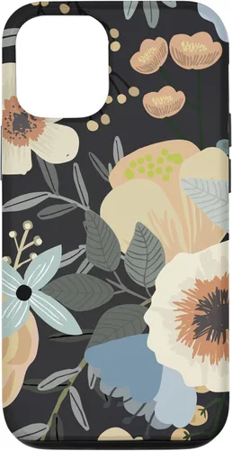 Miniatura 27 de Funda para iPhone 13 Pro Max Boho Wildflower Garden Botanical Floral Pattern (negro)
