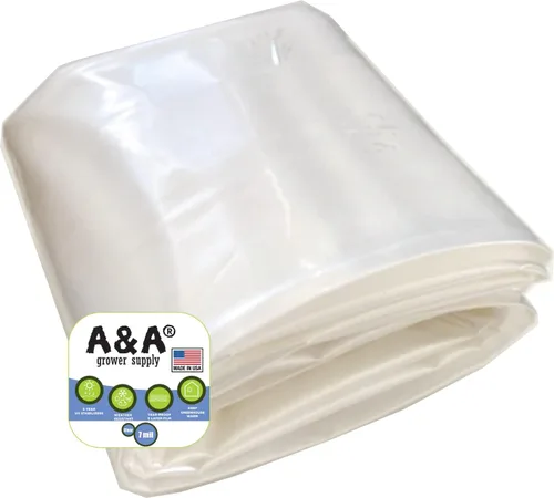 Miniatura 2 de A&A Película de plástico para invernaderos de 7 mil cubierta de polietileno transparente de 5 años, resistente a los rayos UV, resistente, calidad