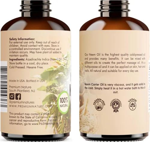 Miniatura 9 de Aceite de neem orgánico para piel y cabello, 100% puro, prensado en frío para mezcla de aceites esenciales, aceites de neem para plantas, pastel