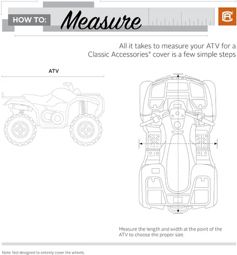 Miniatura 3 de Classic Accessories QuadGear Cubierta de almacenamiento para cuatrimotos, se adapta a ATV de 80 pulgadas de largo x 44 pulgadas de ancho x 45