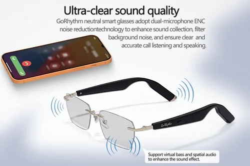 Miniatura 4 de Lentes inteligentes AI con gafas de seguridad Bluetooth para el trabajo cara a cara, lentes de traducción Bluetooth inalámbricos y traducción