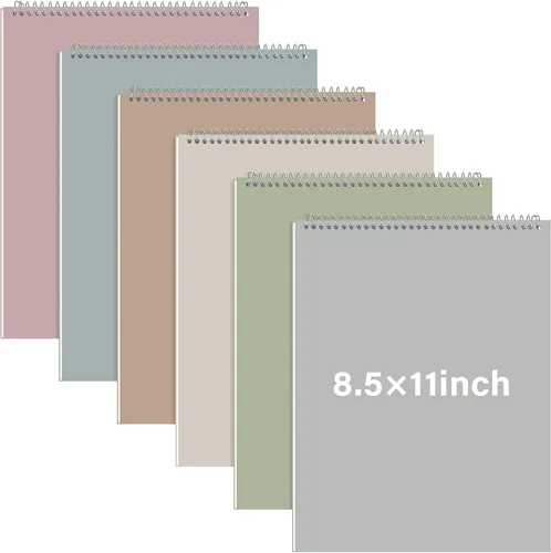 Miniatura 10 de Maitys 6 blocs de notas legales Steno en espiral de 8.5 x 11 pulgadas, bloc de notas encuadernadas en la parte superior, tapa dura, bloc de notas