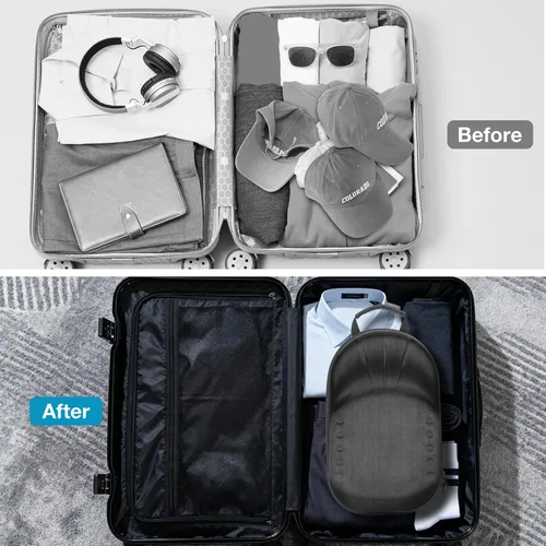 Miniatura 7 de ProCase Estuche rígido de viaje para sombreros, bolsa de transporte de almacenamiento para 7-8 gorras de béisbol, organizador de sombreros soporte