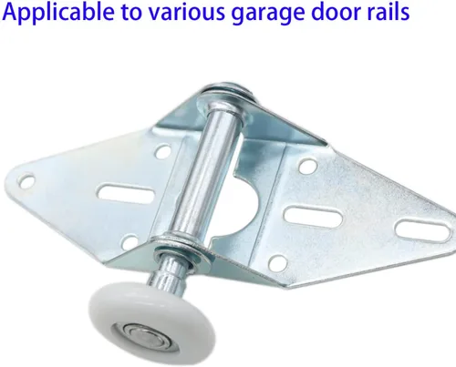 Miniatura 5 de Paquete de 2 rodillos de nailon para puerta de garaje de 1.8 pulgadas, vástago de 4 pulgadas, ruedas silenciosas para puerta de garaje para Blanco