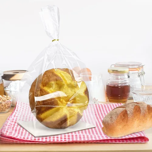 Miniatura 7 de Morepack Bolsas de celofán con refuerzo y fondo plano con inserción de papel 50 piezas 6x4x13 pulgadas Bolsas de celofán con refuerzo