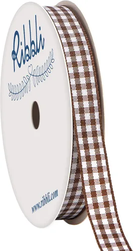Miniatura 27 de Ribbli Cinta de Guinga Negra y Blanca, 100% Poliéster con Borde Tejido, 0,64 cm x 9,14 metros, Cinta a Cuadros, Cinta de Cuadros de Búfalo (Negra 1)