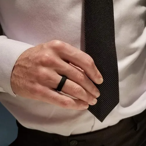 Miniatura 3 de Knot Theory Anillos de boda de silicona transpirable para hombres y mujeres Anillos de boda de goma de goma para él y ella Regalo de aniversario