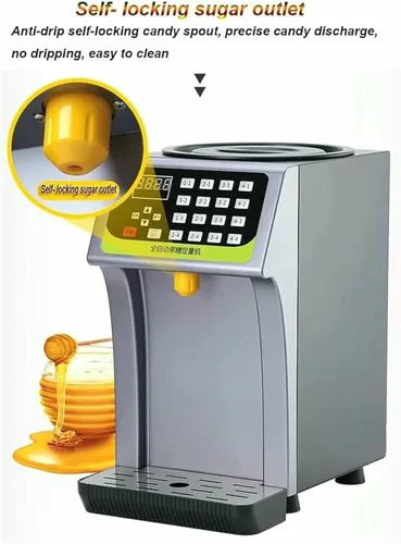 Miniatura 3 de Dispensador automático comercial de fructosa, dispensador de jarabe de acero inoxidable, 16 opciones diferentes de azúcar, Máquinas cuantitativas