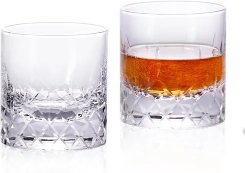 Miniatura 11 de KAMMAK Juego de 2 vasos de whisky, 7.05 onzas, vasos Old Fashioned para whisky escocés, cócteles, ron, vodka en bar y regalos de fiesta