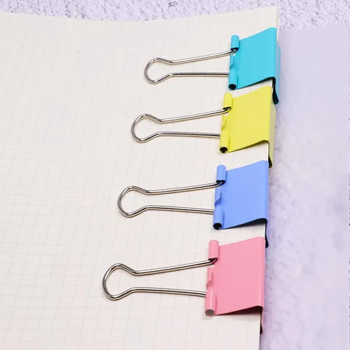 Miniatura 7 de Clips de carpeta extra grandes de 2 pulgadas (paquete de 24), colores surtidos, clips de papel jumbo de colores, abrazaderas de papel grandes, clips