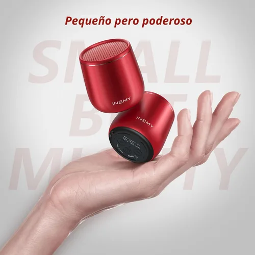 Miniatura 2 de INSMY Altavoz Bluetooth pequeño, mini altavoz inalámbrico portátil impermeable, emparejamiento estéreo de audio rico en graves intensos