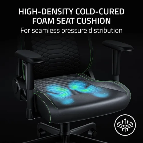 Miniatura 5 de Razer Iskur V2 X NewGen - Silla ergonómica para juegos, soporte lumbar integrado, piel EPU Cooltouch Gen-2, base de asiento ultra ancha, reclinable