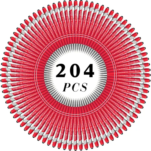 Miniatura 24 de Bolígrafos personalizados a granel con punta de lápiz capacitivo, 12 bolígrafos personalizados con logotipo de mensaje con nombre, bolígrafos