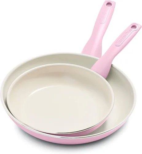 Miniatura 10 de GreenPan Rio Anodizado Duro Cerámico Saludable Antiadherente, Juego de 3 Sartenes de 7", 9.5" y 11 pulgadas, Mango de Agarre Suave, Sin PFAS, Apto