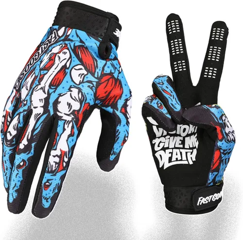 Miniatura 7 de Guantes de motocicleta con diseño esqueleto para hombres y mujeres, guante transpirable para ciclismo, guante todoterreno para ATV MTB Motocross