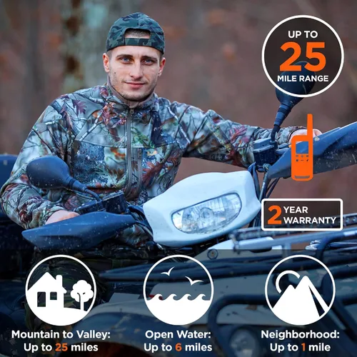 Miniatura 3 de Motorola Talkabout T275 Radios de dos vías (paquete de 2) – Alcance de 40 km, recargable, walkie Talkie para exteriores, alertas meteorológicas