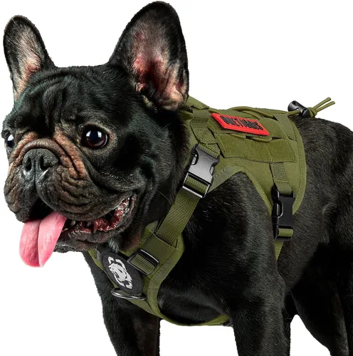 Miniatura 31 de Arnés táctico para perro, arnés de cuerpo completo para perro con mango, chaleco resistente para perro para senderismo, entrenamiento, perros