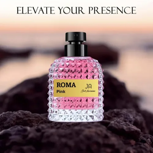 Miniatura 6 de ROMA PINK EDP Perfume Mujer – Aroma Floral Ámbar – Flor de Azahar, Base de Vainilla de Madagascar que emite un cálido aroma dulce – Elegante botella