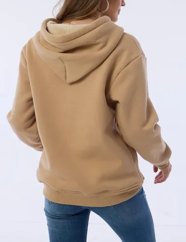 Miniatura 7 de Sudadera con capucha de invierno para mujer con forro polar cálido