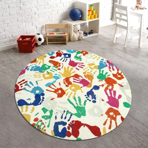 Miniatura 18 de STARUIA Alfombra de Área Colorida, Alfombra de Aula de 5'x7' para Niños, Alfombras Lavables con Salpicaduras de Pintura para Sala de Juegos, Tinta