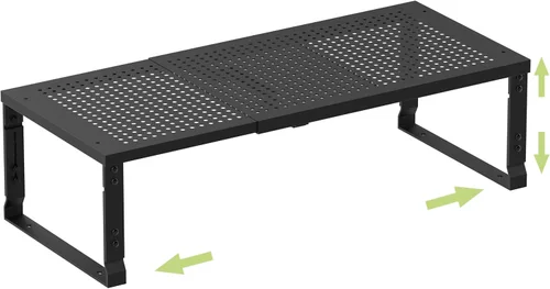 Organizador de Estante de Metal Ajustable y de Alta Resistencia - Estante de Almacenamiento Expandible y Apilable para Despensa para Cocina, Baño,