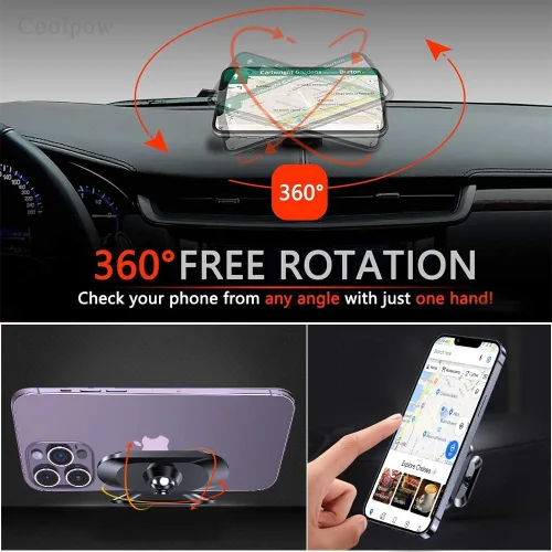 Miniatura 5 de 【Paquete de 2】Soporte magnético para teléfono para automóvil【Super imanes】Soporte magnético para teléfono Carmount 2.0 【Rotación de 360°】Soporte