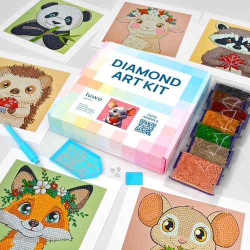 Miniatura 13 de LuwoArte Paquete de 6 Kits de Pintura de Diamantes para Adultos – Kits de Arte de Diamantes con Tema de Campo – Arte de Gemas DIY de Taladro