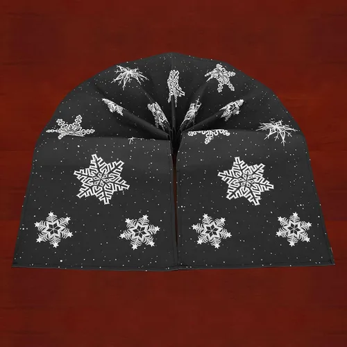 Miniatura 3 de Camino de mesa bordado con copos de nieve para fiestas navideñas