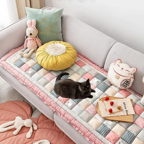 Miniatura 8 de Fundas mullidas para sofá de mascotas, protector de sofá para perros, cojín de algodón grueso, funda de sofá para mascotas, funda de sofá para cama