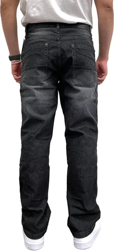 Miniatura 2 de Southpole Mens Mid Rise Stretchable Straight Relaxed Fit Cross Hatch Denim Pants