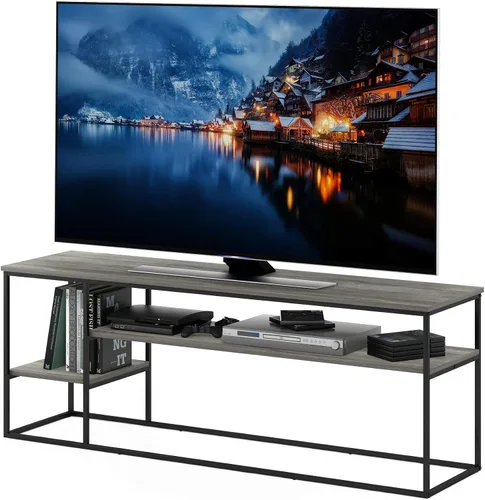 Miniatura 24 de Furinno JAYA - Soporte grande para televisores de hasta 50 pulgadas, nuez de nogal/negro/marrón oscuro de Columbia Nuez Columbia/Negro/Marrón Oscuro