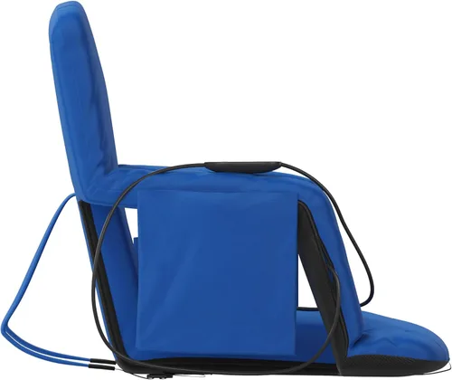 Miniatura 11 de Flash Furniture Asiento para estadio Malta con respaldo y asiento calefactados, 6 posiciones reclinables, silla portátil con correas de mochila, Azul