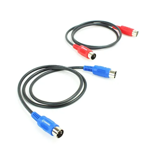 Miniatura 5 de Juego de cables de conexión MIDI de 2 a 5 pines DIN macho a macho de 18 pulgadas