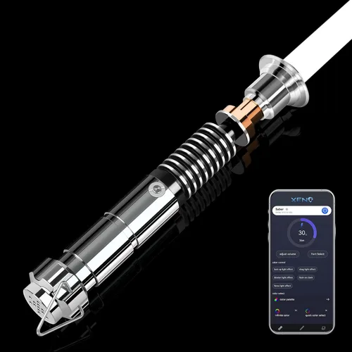 Miniatura 8 de Sables de luz para duelo con balanceo suave con APP – Sables de luz RGB cambiables de 16 colores, empuñadura de metal con control de movimiento