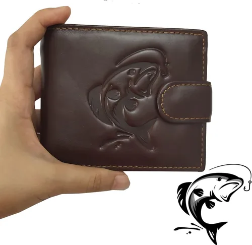 Miniatura 142 de Hombres Cool Eagle Wolf Caballo Totem Cuero Vaca Vertical Cartera Cremallera Multi-tarjeta Titular, Tótem de caballo, Minimalista