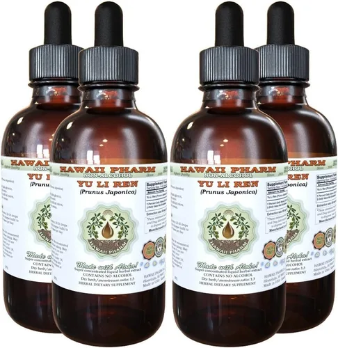 Miniatura 8 de YU Li Ren sin alcohol Extracto de líquido, Yu li ren, Bush cereza (Prunus Japonica) Seed glycerite Suplemento de hierbas naturales, Hawaii Pharm