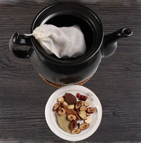 Miniatura 3 de 20 bolsas de cocina de especias de 5 x 6 pulgadas, bolsas de té reutilizables, bolsitas de hierbas sin blanquear, bolsas de estopilla para sopa