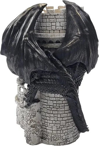 Miniatura 3 de Forged Dice Co. Dragon's Keep Torre de Dados - Torre Rodante de Dados Castillo Pintada a Mano con Luces LED, Hecha de Resina de Alta Resistencia