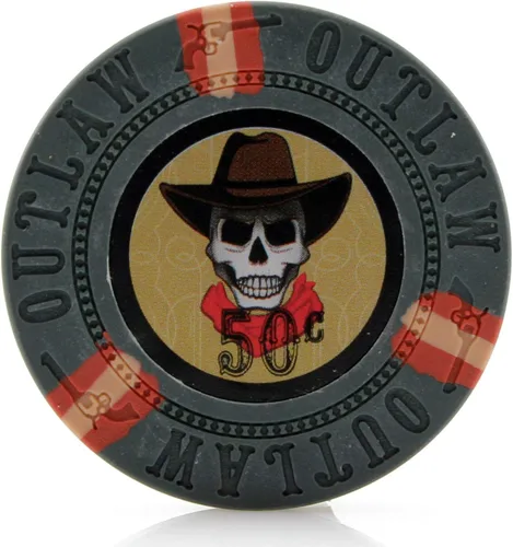 Versa Games Fichas de póquer Outlaw Clay en 0.46 oz - Paquete de 50 (colores a elegir)