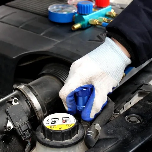 Miniatura 7 de AC R1234yf - Juego de herramientas de recarga de refrigerante de 3 vías para aire acondicionado de coche 1234yf, con mangueras caja de acoplamiento