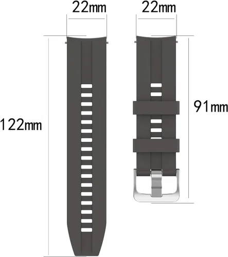 Miniatura 6 de Paquete de 3 correas de silicona para Huawei Watch GT Classic de repuesto (negro, blanco, naranja)