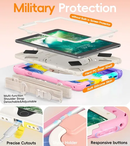 Miniatura 3 de BATYUE Funda para iPad de 6ª generación de 9.7 pulgadas 2018, iPad 5ª generación 2017, iPad Air 2/iPad Pro de 9.7 pulgadas, funda protectora a