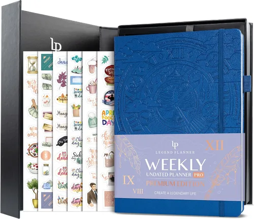 Miniatura 12 de Legend Planner PRO Premium – Gran agenda sin fecha semanal, mensual y de presupuesto con rastreador de hábitos – Organizador de vida para la gestión